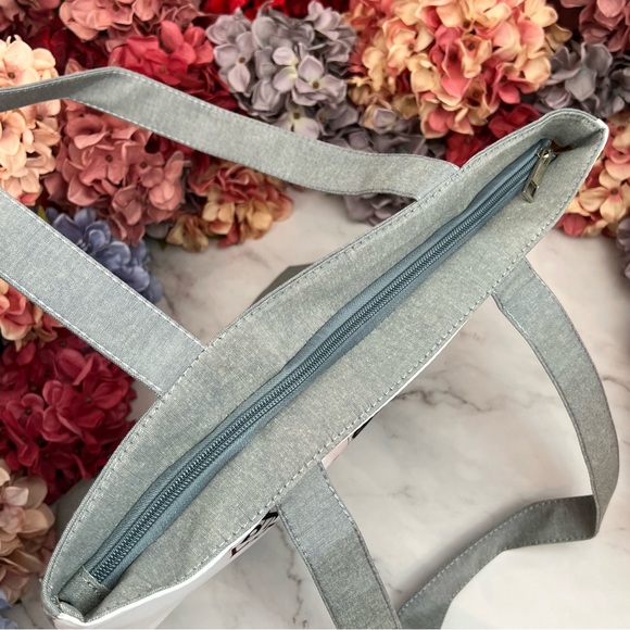 Two Girls Shopping in Paris Zippered Shoulder Tote Bag - Picture 10 of 16